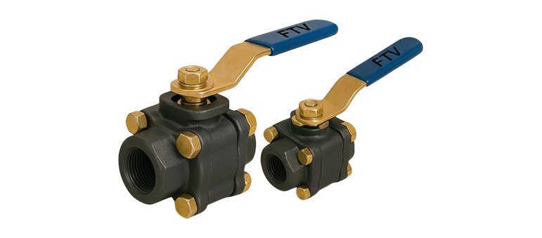3 Pieces Forged Steel Ball Valve